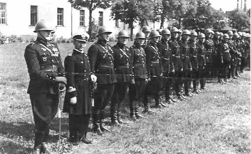 Forming up for inspection